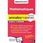 Annales du Brevet 2014 : Mathématiques 3e sujets et corrigés
