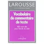 Vocabulaire du commentaire de texte